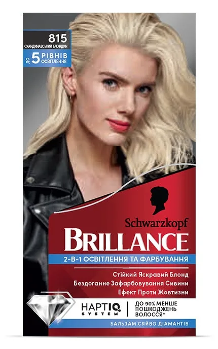 Крем-фарба cтійка для волосся Schwarzkopf Brillance 815 Скандинавський блондин 1 шт
