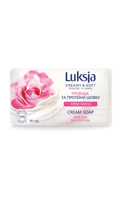 Крем-мило Luksja Троянда+протеїни шовку 90 г