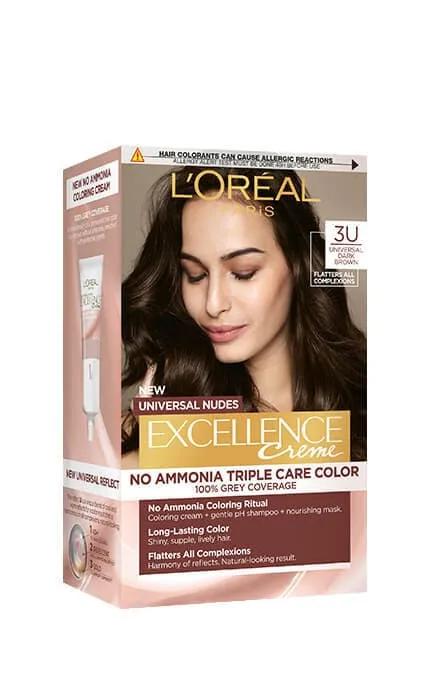 Крем-фарба для волосся без аміаку L'Oreal Paris Excellence Creme №3U Universal Dark Brown 1 шт