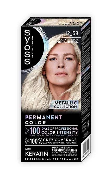 Крем-фарба для волосся Syoss Стійка Metallic Collection №12_53 Перлинна Платина