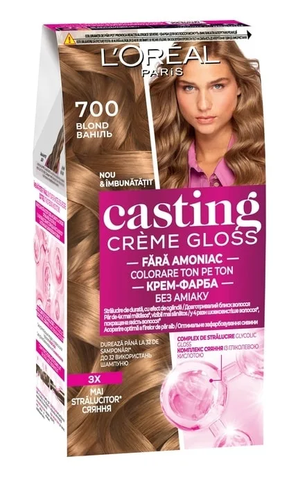 Крем-фарба для волосся без аміаку L'Oreal Paris Casting Creme Gloss 700 - Ваніль