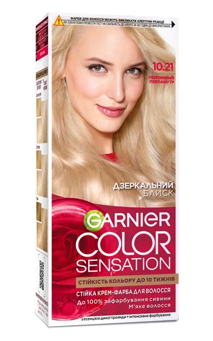 Крем-фарба для волосся стійка Garnier Color Sensation відтінок 10.21 перлинний перламутр 1 шт