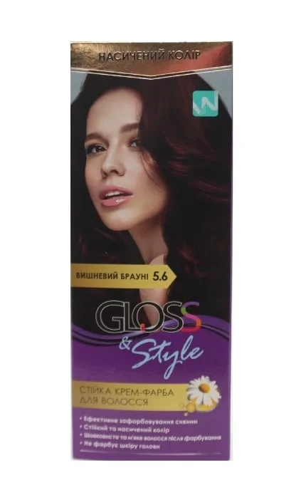 Крем-фарба для волосся Gloss&Style 5.6 Вишневий брауні 130 мл
