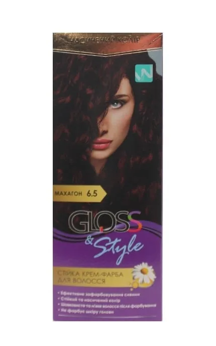 Крем-фарба для волосся Gloss&Style 6.5 Махагон 130 мл