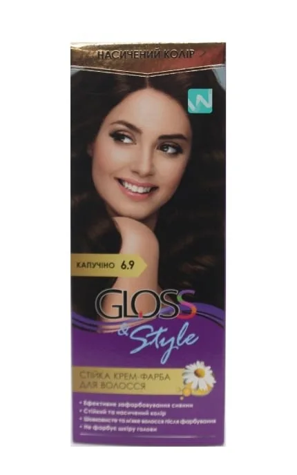 Крем-фарба для волосся Gloss&Style 6.9 Капучино 130 мл