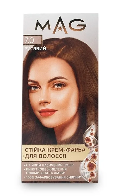 Крем-фарба для волосся стійка M.A.G. відтінок 7.0 русявий 120 мл