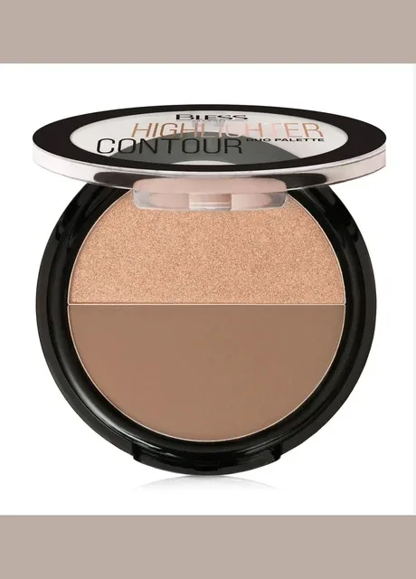 Палетка для контурингу Bless Beauty Duo Palette Highlighter Contour