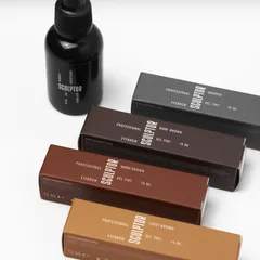 Набір для фарбування брів SCULPTOR: 4 гель-фарби по 15 ml + окислювач 3% 50 ml