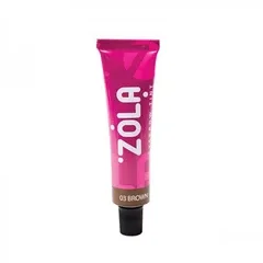 Фарба для брів ZOLA Eyebrow Tint 03 Brown з колагеном колір коричневий 15 мл (4820227160228)