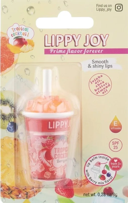 Бальзам для губ Lippy Joy Tropical Coctail ягідний мікс 8 г