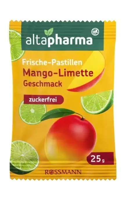 Льодяники зі смаком манго-лайм Altapharma 25 г