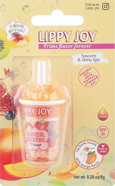 Бальзам для губ Lippy JOY Tropical Cocktail з ароматом кавуна 8 г