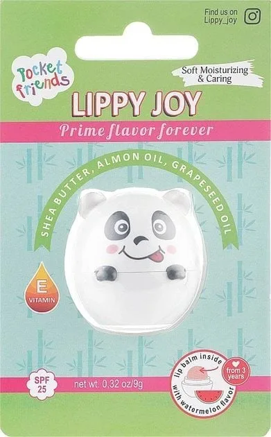 Бальзам для губ Lippy JOY POCKET FRIENDS Панда кавун 5.5 г