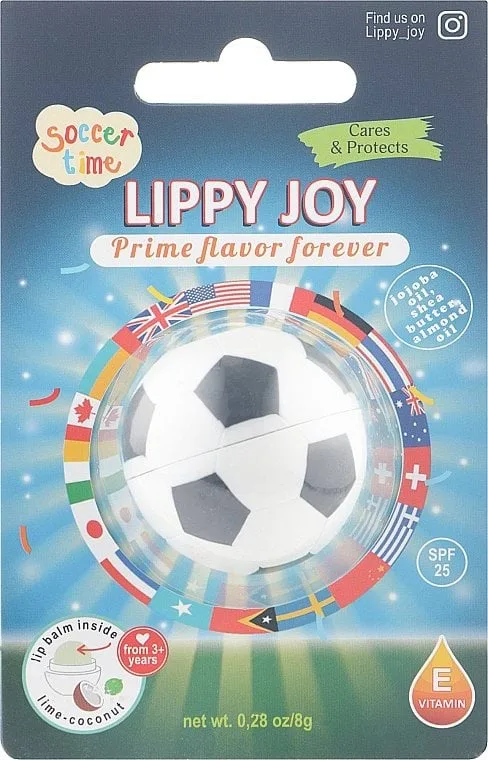 Бальзам для губ Lippy JOY Soccer Time з ароматом лайму та кокосу 8 г
