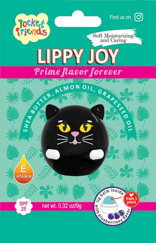 Бальзам для губ Lippy JOY POCKET FRIENDS пантера чорниця 9 г