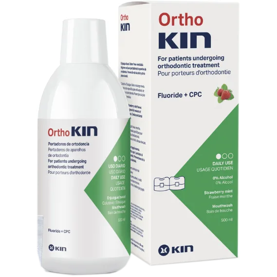 Ополіскувач Kin (Кін) Ortho ортодонтичний полунична м'ята 500 мл