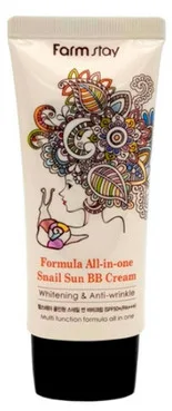 Сонцезахисний BB крем з равликовим муцином FarmStay All-In-One Snail Sun BB cream SPF 50+/PA+++