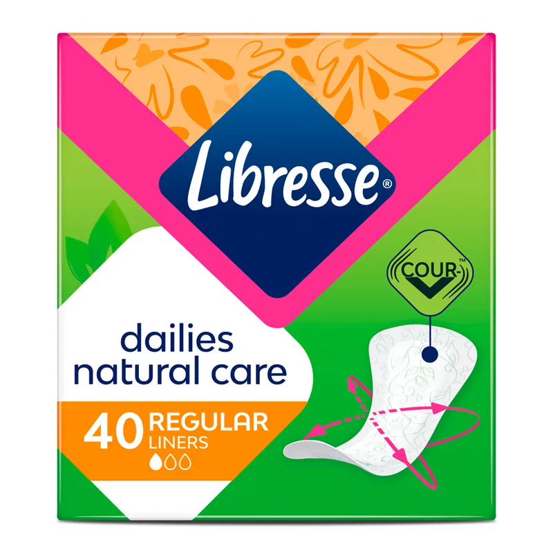 Прокладки щоденні жіночі LIBRESSE (Лібрес) Natural Care (Нейчерал кеа) Нормал 40 шт