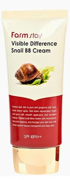 ВВ-крем з екстрактом слизу равлика FarmStay Visible Difference Snail BB Cream SPF 40 PA+