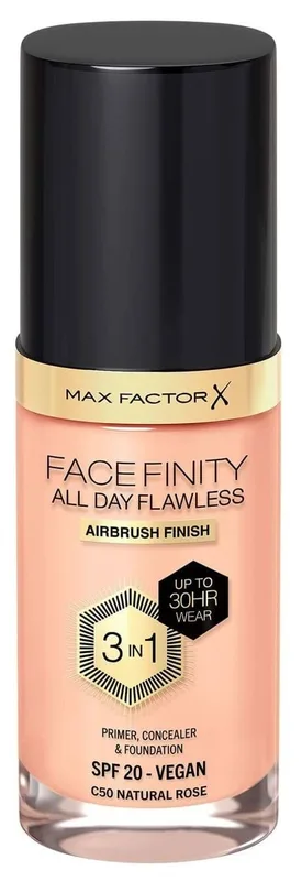 Тональний крем MAX FACTOR Facefinity All Day Flawless 3 in 1 Foundation відтінок C50 Natural Rose 30 мл