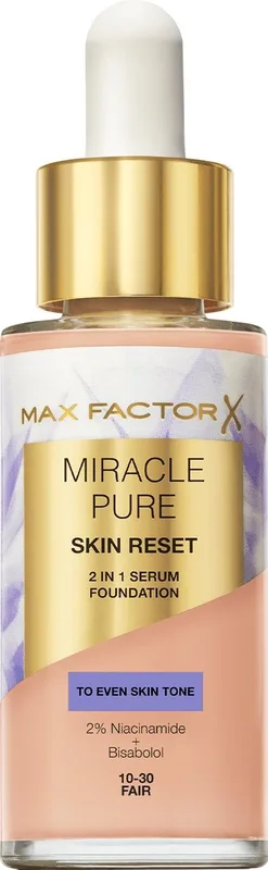 Тональна основа MAX FACTOR MIRACLE PURE SERUM FOUNDATION 10-30 Fair 30 мл