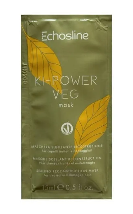 Маска Echosline Ki-Power Veg Mask для реконструкції пошкодженого волосся 15 мл
