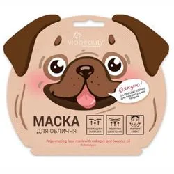 Маска для обличчя активний ліфтинг з колагеном та маслом кокоса "Песик"