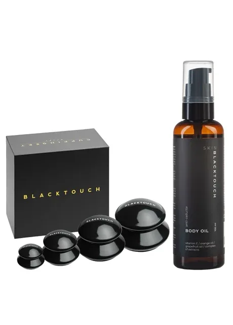 Комплект Великі Вакуумні Банки (4 шт) та Антицелюлітна олія BlackTouch (294987527)