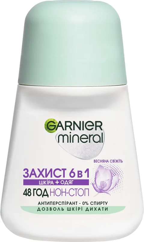 Антиперспірант-роликовий Garnier Mineral Захист 6 Весняна свіжість 50 мл
