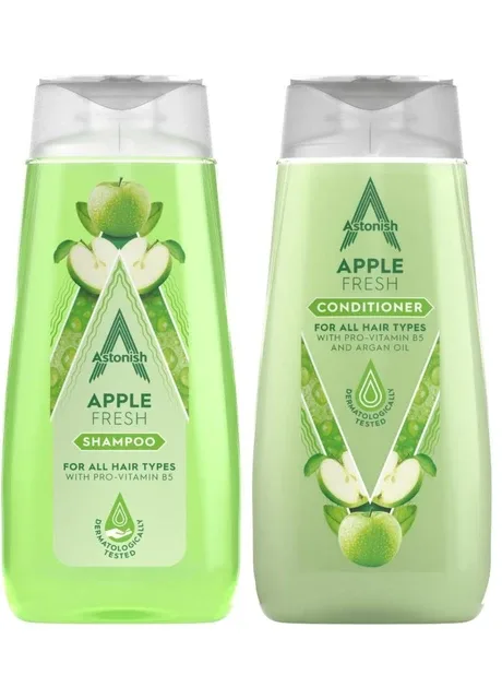 Набір шампунь+кондиціонер Apple Fresh 400 мл + 375 мл Astonish (365729353)
