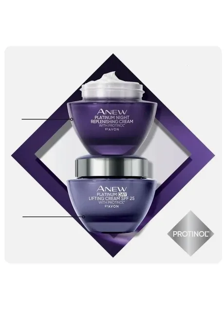 Набор дневной и ночной крем Anew Platinum 55+ Avon (365437245)