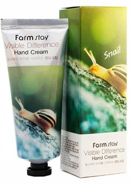 Крем для рук з екстрактом равлика FarmStay Visible Difference Hand Cream Snail