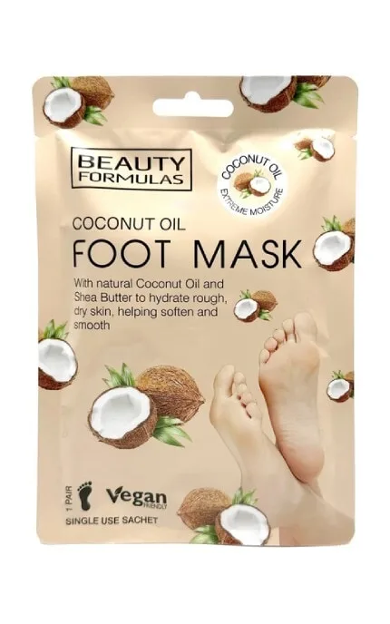 Маска для ніг Beauty Formulas Foot Mask пом'якшувальна з кокосовою олією 1 пара