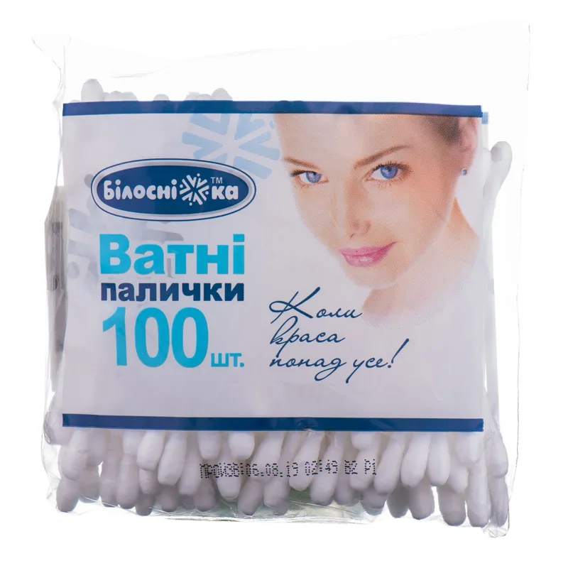 Ватні палички косметичні Білосніжка 100 шт. (121593)