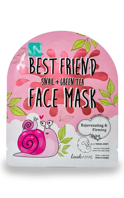 Маска для обличчя Look at me Snail Green tea 1 шт