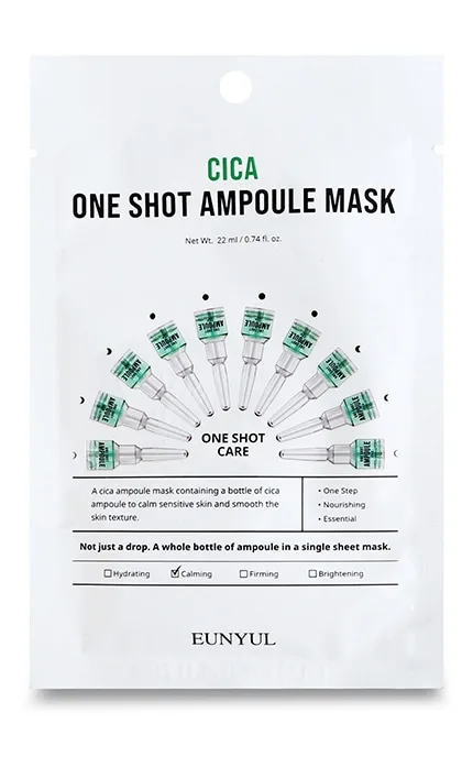 Маска для обличчя Eunyul One Shot Ampoule Cica 22 мл