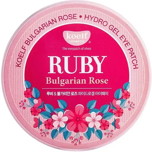 Гідрогелеві патчі для очей Koelf Ruby Bulgarian Rose 60 шт.