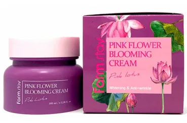 Крем для обличчя з екстрактом пелюсток рожевого лотоса FarmStay Pink Flower Blooming Cream Pink Lotus