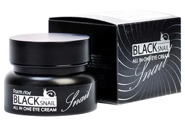 Крем для контуру очей з муцином чорного равлика FarmStay Black Snail All-In-One Eye Cream