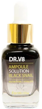 Ампульная сироватка з муцином чорного равлика FarmStay DR.V8 Ampoule Solution Black Snail