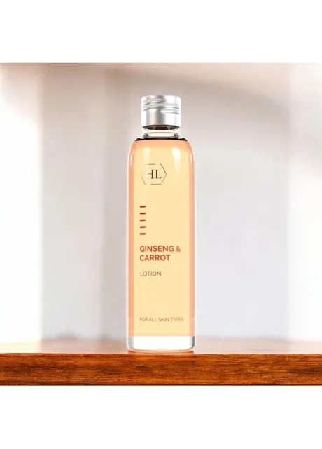 Зволожуючий лосьйон з екстрактом женьшеню і морквяною олією Cosmetics Ginseng Carrot Lotion 150 мл Holy Land (386293800)