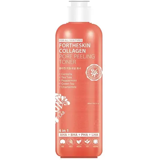 Тонер-пілінг для обличчя Fortheskin Collagen Pore Peeling Toner з колагеном, 280 мл