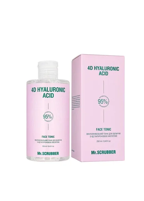 Тонік для обличчя зволожувальний 4D Hyaluronic Acid з 4Д гіалуроновою кислотою 250 мл Mr. Scrubber (331739708)