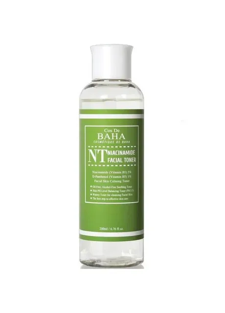 Тонер з ніацинамідом для звуження пір для проблемної шкіри Niacinamide 5 Toner Panthenol 1 200ml Cos De Baha (292323752)