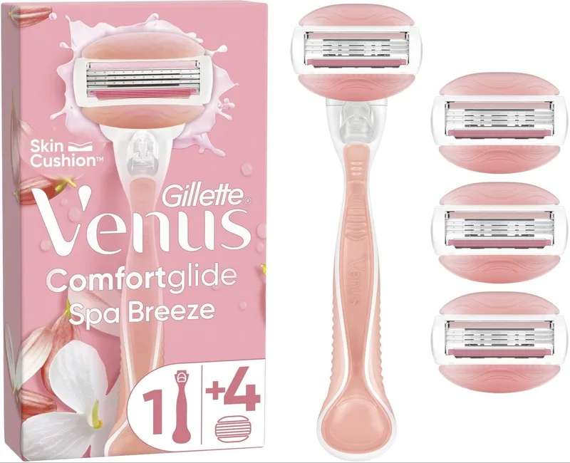 Станок для гоління жіночий Venus Comfortglide Spa Breeze з 4 змінними картриджами
