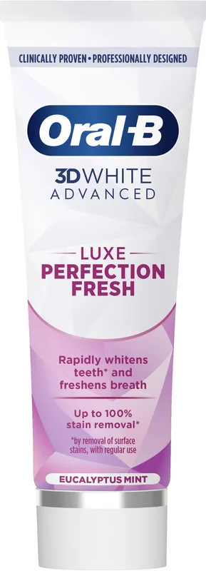 Зубна паста Oral-B 3D White Advanced Luxe Perfection Прохолода м’яти та евкаліпту 75 мл