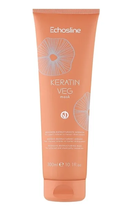 Маска з кератином Echosline Keratin Veg Mask для пошкодженого волосся 300 мл