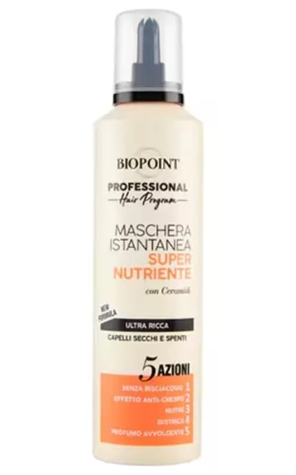 Маска миттєвої дії BIOPOINT Ultra Nourishing суперживильна для пошкодженного і сухого волосся 250 ml