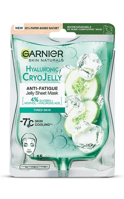 Маска-желе для обличчя тканинна Garnier Skin Naturals Hyaluronic Cryo Jelly 27 г