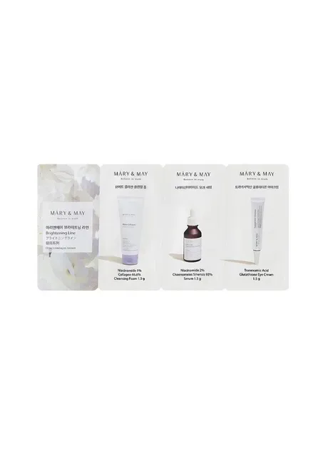 Набор саше 3-в-1 Mary&May Brightening Line 3 Step Starter Kit (Cleansing Foam, Serum, Eye Cream) 4.5 g Mary & May (366973234)